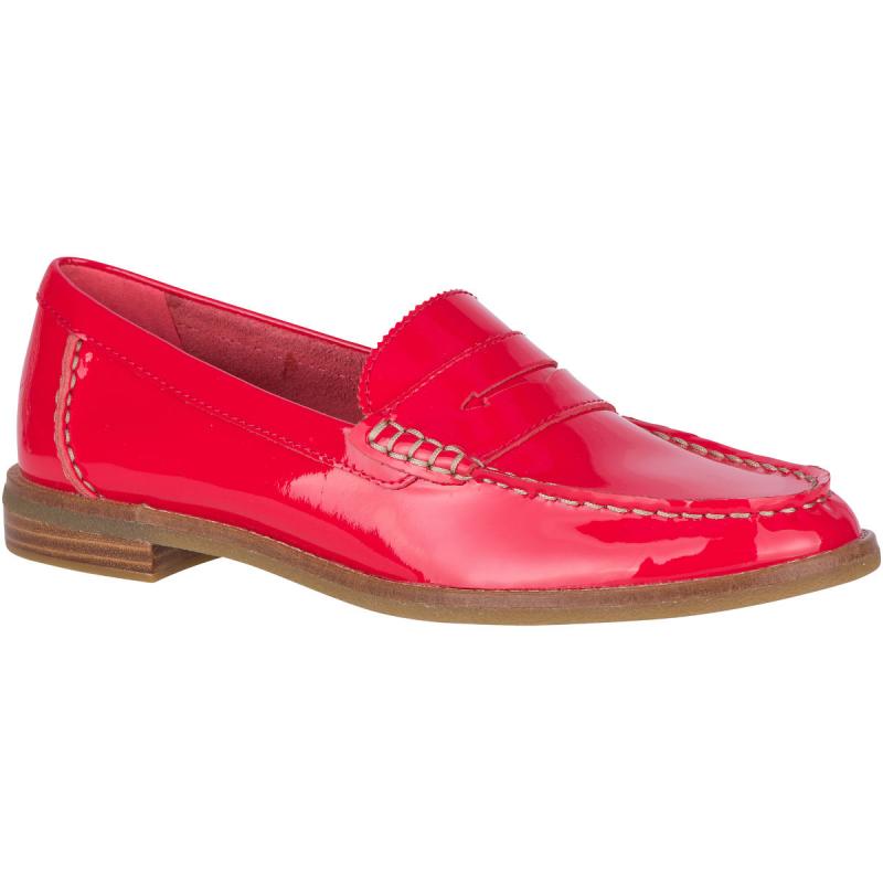 Flats Loafers | Womens Sperry Patent Penny Loafer Red » TORO Nanotec